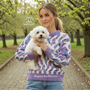 AKNVAS lattice open weave chunky knit sweater *shop@iamwarrior